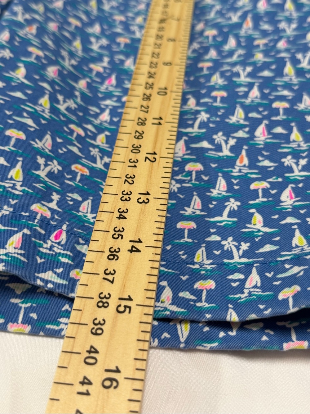 NWT Vineyard Vines Boys Breaker Shorts Blue Size 8 Blue Nautical Palm Tree - Picture 6 of 8